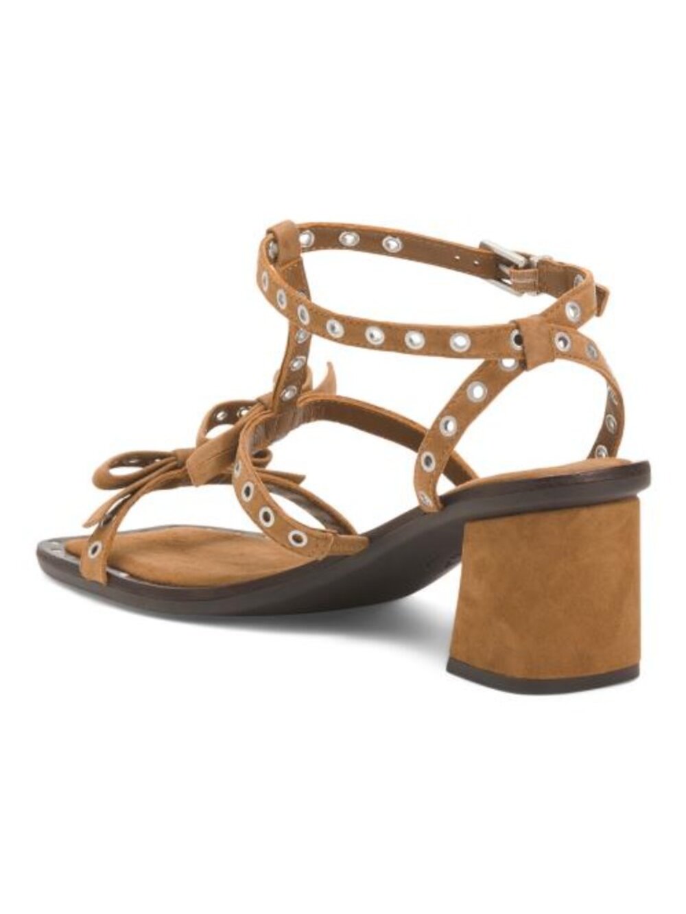 ASH Suede Candy Strappy Studded High Heel Sandals - Picture 3 of 4